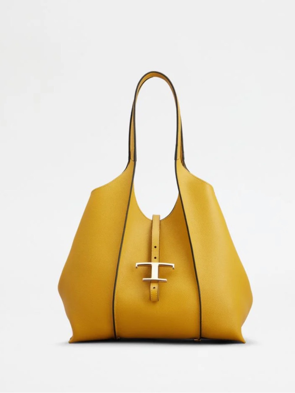 TOD’S T Timeless Yellow Leather Tote Bag Large Italy